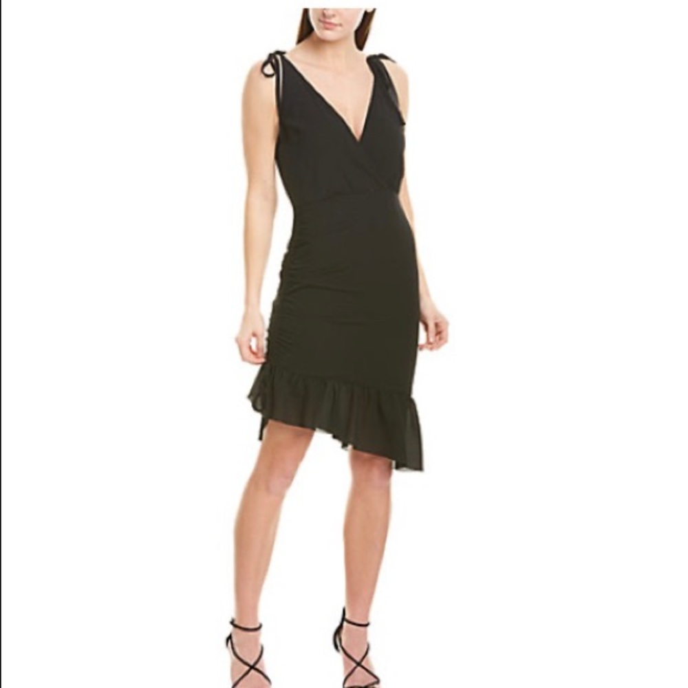 🤍New! Spicy Mami Midi Ali & Jay Black Asymmetric Dress